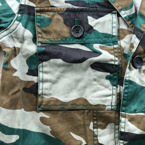 J.Crew Mercantile  Womens Shirt Jacket XS Utility Camo Shacket Green Outdoors - Picture 8 of 11